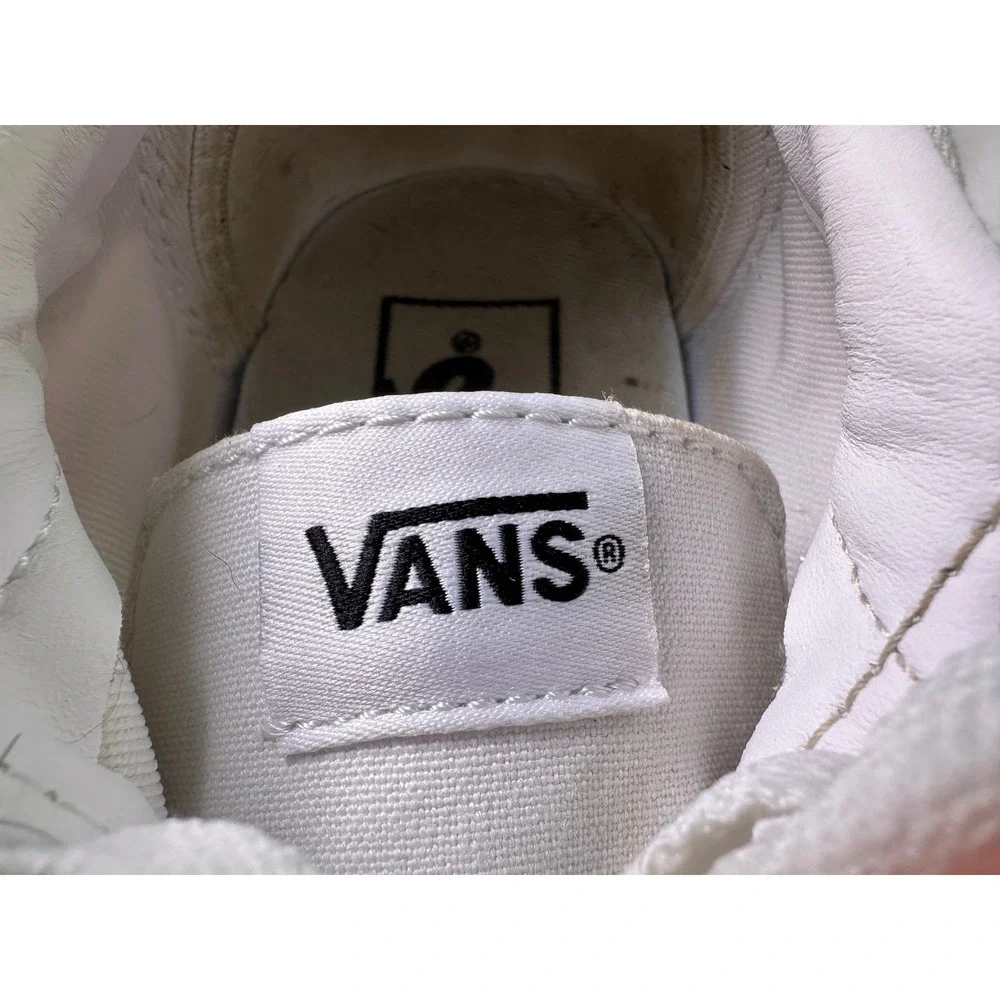 Vans Old Skool Stacked White Platform Shoes Womens Size 7 Chunky Sole Skate‎